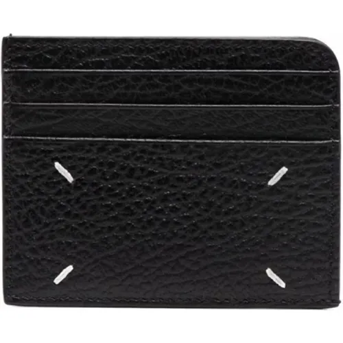 Leather Wallet with Four Stitches , unisex, Sizes: ONE SIZE - Maison Margiela - Modalova