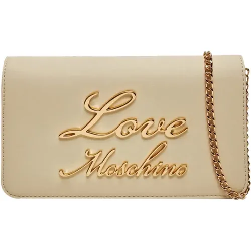 Ivory Schultertasche Trendiges Modeaccessoire - Moschino - Modalova