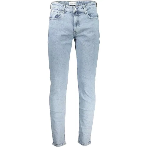 Hellblaue Slim Taper Jeans mit Wascheffekt , Herren, Größe: W31 L32 - Calvin Klein - Modalova