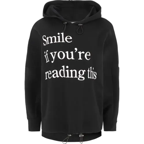 Smile Hoody Sweatshirt High-Low Style , Damen, Größe: 2XL - DORIS S - Modalova