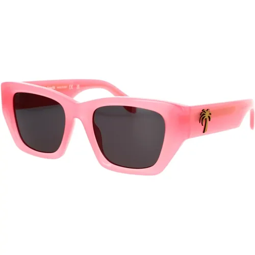 Geometric Oversized Sunglasses , unisex, Sizes: 51 MM - Palm Angels - Modalova