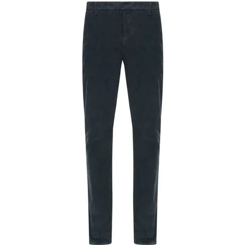 Grey Corduroy Trousers Tapered Leg , male, Sizes: W35, W36, W31, W33, W32 - Dondup - Modalova