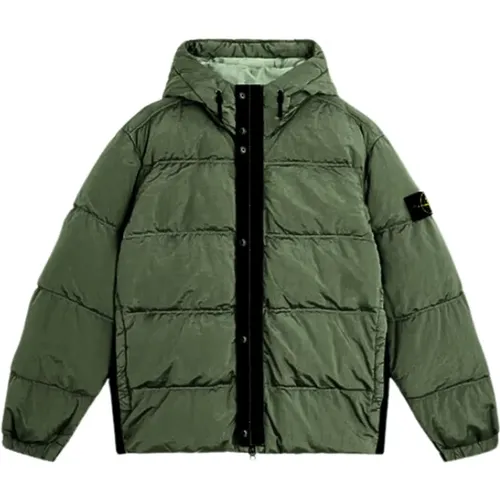 Hooded Water-Repellent Nylon Metal Jacket , male, Sizes: L, M - Stone Island - Modalova