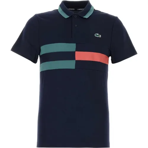 Blaues Piquet Poloshirt , Herren, Größe: M - Lacoste - Modalova