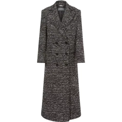 Tweed Mantel mit Doppelreiher - alberta ferretti - Modalova