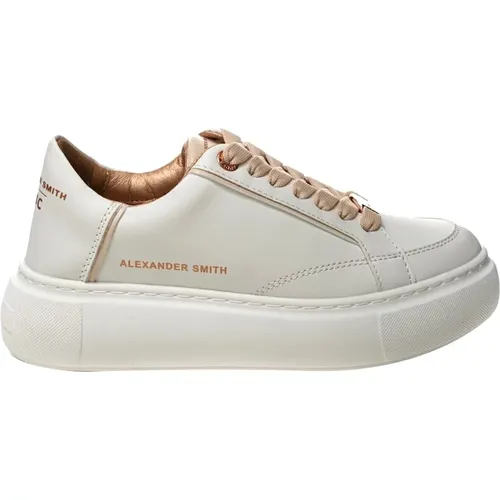 Greenwich Line Leather Sneakers , female, Sizes: 6 UK, 4 UK, 3 UK, 7 UK, 5 UK - Alexander Smith - Modalova