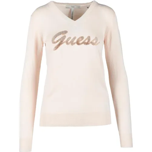 Stilvolles Stricktop mit Spandex , Damen, Größe: XS - Guess - Modalova