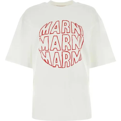 Cotton t-shirt , female, Sizes: XS, 2XS, S - Marni - Modalova