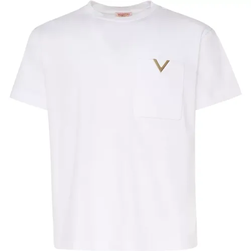 Cotton T-shirt Short Sleeves , male, Sizes: M - Valentino Garavani - Modalova