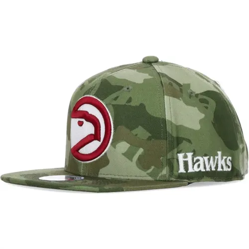 NBA Tonal Camo Stretch Fitted Cap , Herren, Größe: L/Xl - Mitchell & Ness - Modalova