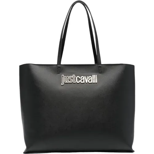 Metal Logo Faux Leather Bag , female, Sizes: ONE SIZE - Just Cavalli - Modalova