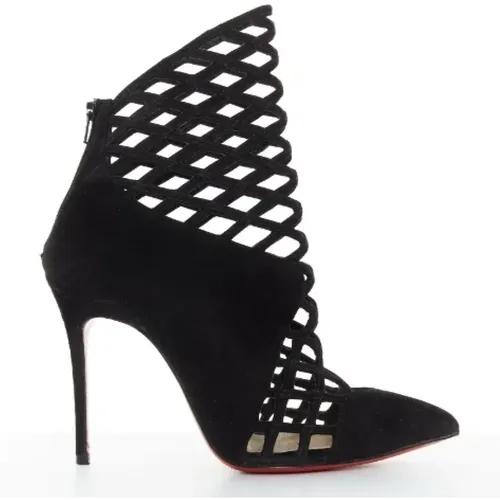 Pre-owned Suede heels , female, Sizes: 2 1/2 UK - Christian Louboutin Pre-owned - Modalova
