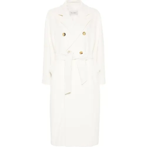 Ivory Belted Coat , female, Sizes: S, M, XS - Max Mara - Modalova