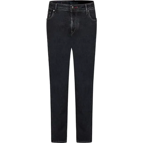 Schwarze Slim-Fit Denim Jeans , Herren, Größe: W31 - Hand Picked - Modalova