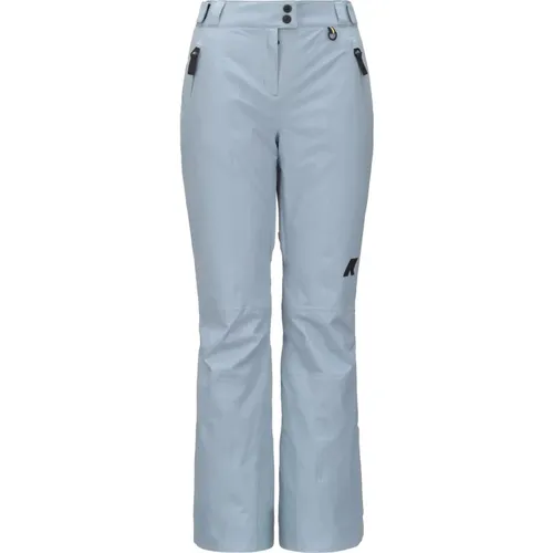 Blau Avio Micro Twill 2 Schichten , Damen, Größe: M - K-way - Modalova