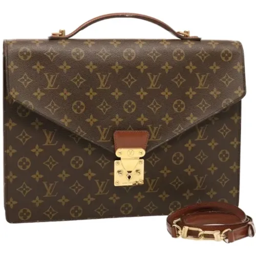 Pre-owned Canvas briefcases , female, Sizes: ONE SIZE - Louis Vuitton Vintage - Modalova