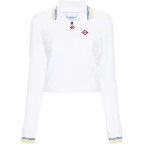 Embroidered Logo Towelling Sweater , female, Sizes: M, L - Casablanca - Modalova