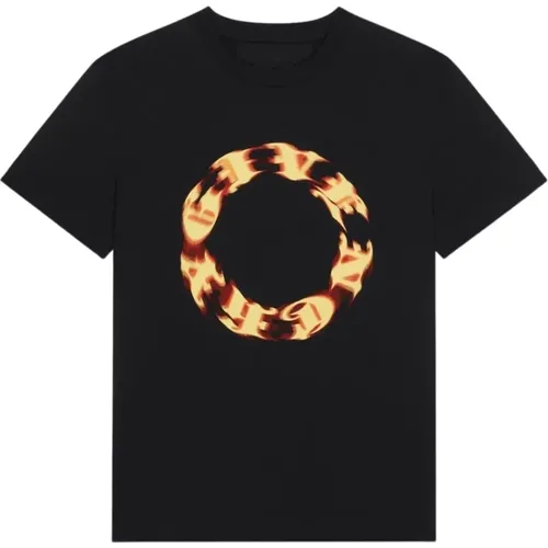 Circle Flame Slim Fit Tee , female, Sizes: M, XL - Givenchy - Modalova