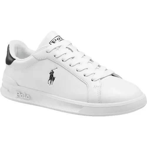 Contrast Logo Leather Sneakers , male, Sizes: 6 UK, 11 UK, 12 UK, 8 UK, 9 UK, 10 UK, 7 UK - Ralph Lauren - Modalova