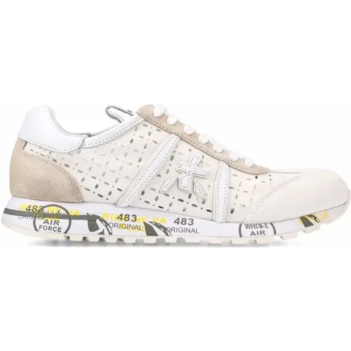 Weiße Lucy Blumenmuster Sneakers , Damen, Größe: 37 EU - Premiata - Modalova