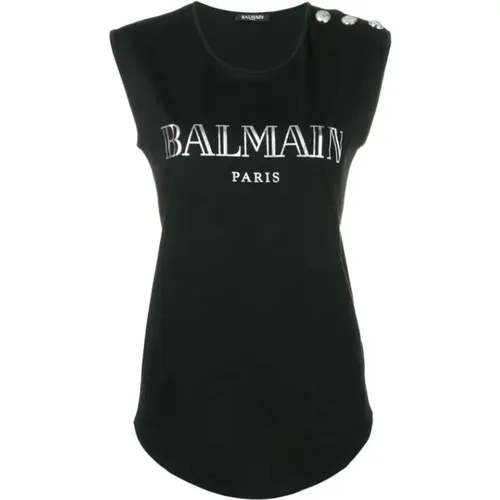 T-shirts and Polos , female, Sizes: XS - Balmain - Modalova