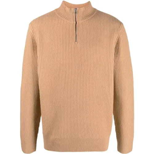 Merinowolle Half-Zip Strickwaren , Herren, Größe: XL - A.P.C. - Modalova