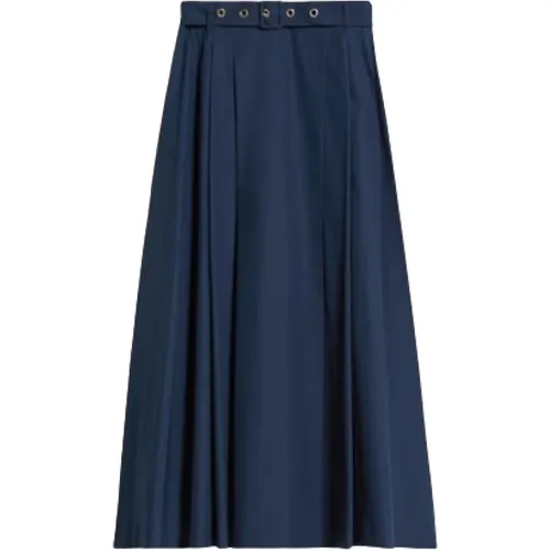 Cotton Pleated Skirt , female, Sizes: S - Max Mara - Modalova
