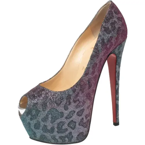 Pre-owned Fabric heels , female, Sizes: 4 1/2 UK - Christian Louboutin Pre-owned - Modalova