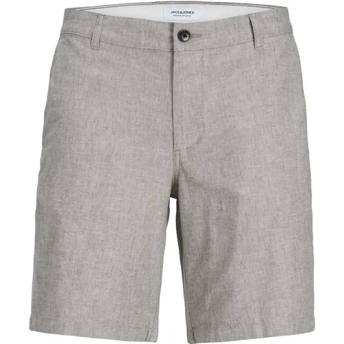 Slim Fit Chino Shorts mit Reißverschluss und Knopf , Herren, Größe: L - jack & jones - Modalova