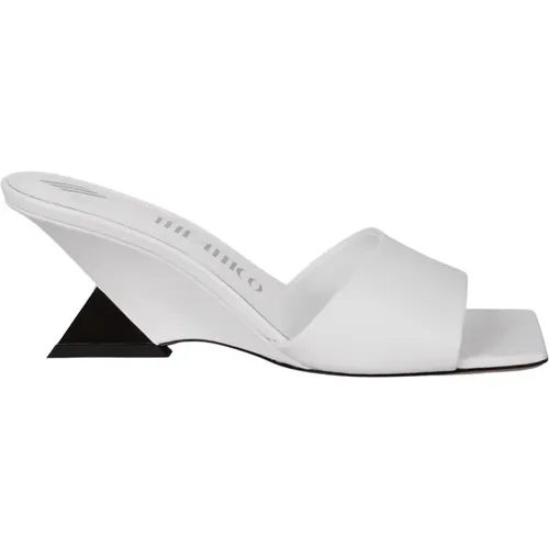 Cheope Leather Mules with Sculpted Heel , female, Sizes: 3 UK - The Attico - Modalova