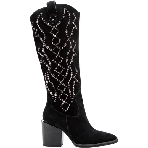 Studded Leather Ankle Boots , female, Sizes: 4 UK, 6 UK, 9 UK, 7 UK, 5 UK, 8 UK, 3 UK - Alma en Pena - Modalova