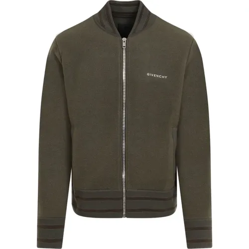 Khaki Knitted Varsity Jacket , male, Sizes: S, 2XL, XL, M, L - Givenchy - Modalova