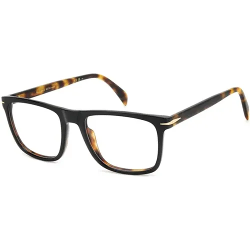 Black Havana Glasses for Men , male, Sizes: 54 MM - Eyewear by David Beckham - Modalova