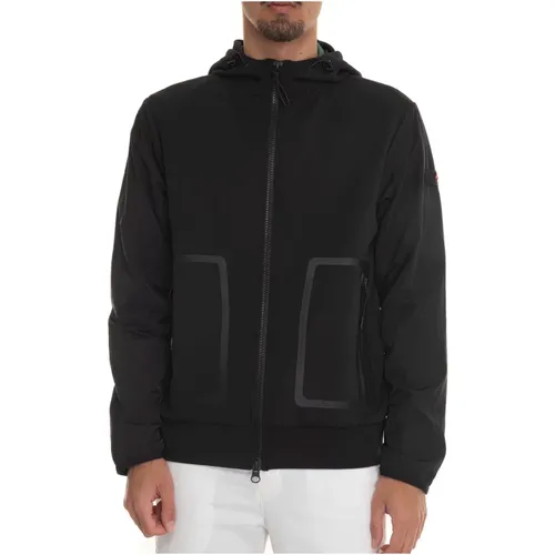 Hooded Harrington Jacket, Bimaterial, Zip Lock , male, Sizes: XL, 2XL, L, S, M - Peuterey - Modalova