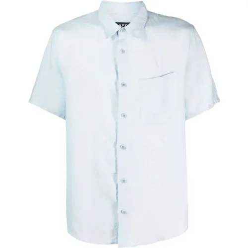 Kurzarm-Shirt , Herren, Größe: M - A.p.c. - Modalova