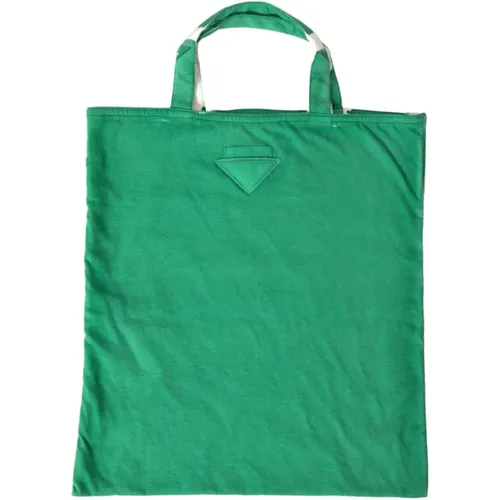Grüne Stoff-Tote-Tasche Eleganter Stil - Prada - Modalova