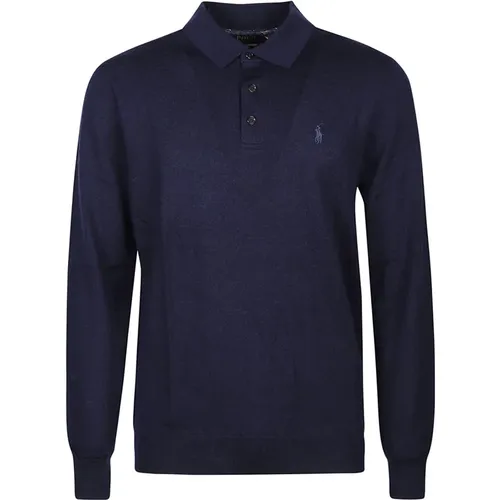Navy Long Sleeve Sweater , male, Sizes: XL, L - Polo Ralph Lauren - Modalova