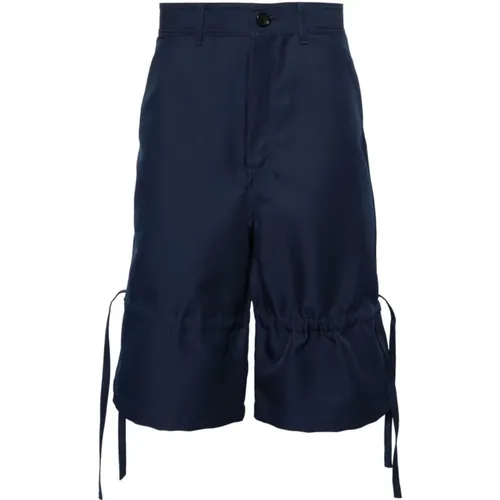 Drawstring Knee Shorts with Pockets , male, Sizes: S, M - Comme des Garçons - Modalova