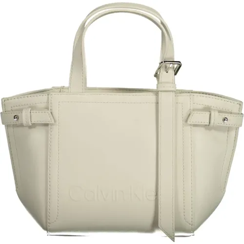 Weiße Damenhandtasche mit Abnehmbarem Riemen - Calvin Klein - Modalova