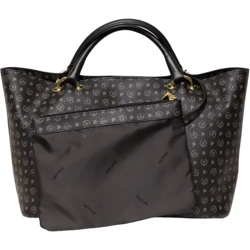 Klassische Schwarze Handtasche , Damen, Größe: ONE Size - Pollini - Modalova