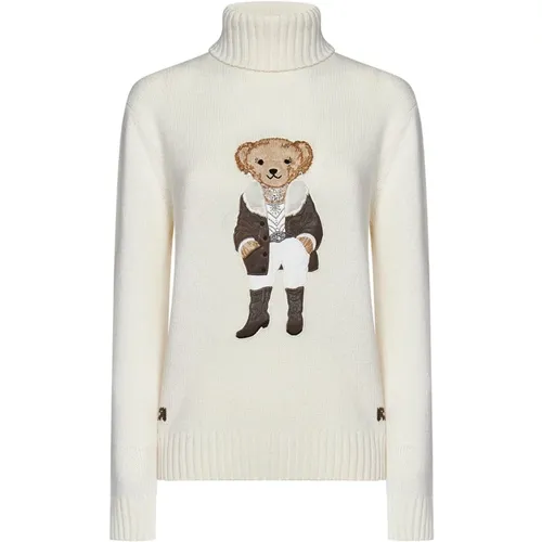 Teddy Bear Turtleneck Sweater , female, Sizes: M - Ralph Lauren - Modalova