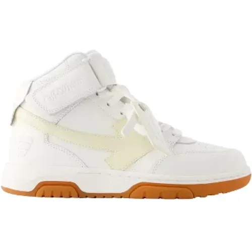 Leather sneakers , male, Sizes: 6 UK, 7 UK, 5 UK, 2 UK - Off White - Modalova