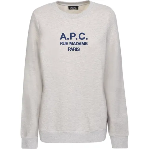 Minimalistischer Weißer Sweatshirt für Frauen , Damen, Größe: M - A.p.c. - Modalova