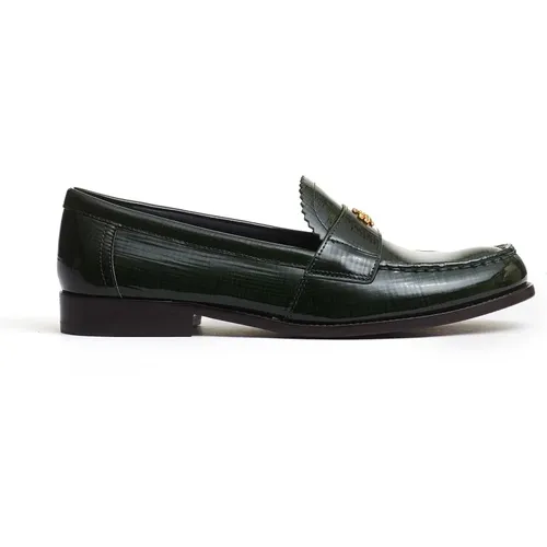 Dark Everglade Classic Loafer Shoes , female, Sizes: 5 UK, 4 UK, 6 1/2 UK, 3 UK, 6 UK - TORY BURCH - Modalova