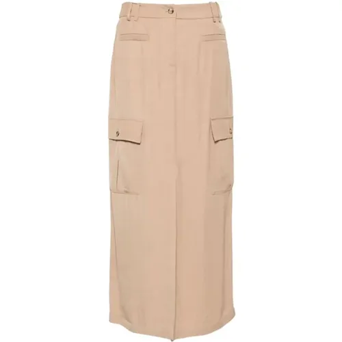Cargo-Pockets Faille Skirt , female, Sizes: XS, S, M - Ermanno Scervino - Modalova