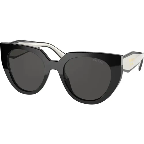 Monochrome Sunglasses /Dark Grey , female, Sizes: 52 MM - Prada - Modalova