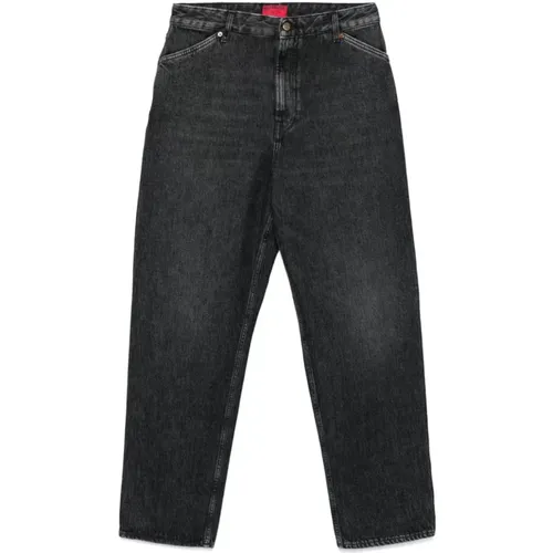 Schwarze Denim Jeans Knopfleiste , Damen, Größe: W26 - WASHINGTON DEE CEE - Modalova