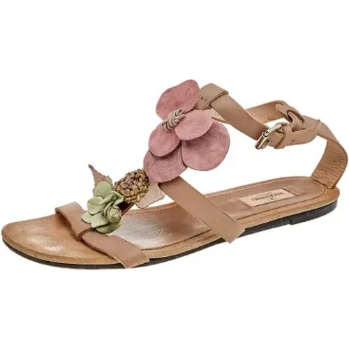 Pre-owned Leather sandals , female, Sizes: 6 UK - Valentino Vintage - Modalova