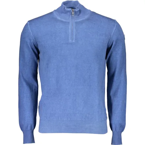 Blau Langarm Halbzip Shirt - North Sails - Modalova