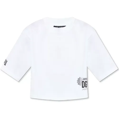 Bedrucktes T-Shirt , Damen, Größe: M - Dolce & Gabbana - Modalova